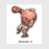 Grapefruit Knockout Puncher — Vintage Retro Boxer  シール (シート)