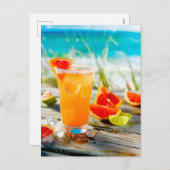 Grapefruit Margarita – Beach Drink シーズンポストカード (正面/裏面)