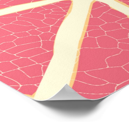 Grapefruit slices seamless pattern,fresh citrus ba ポスター (角)
