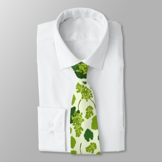 Grapes and Grape Leaves Pattern ネクタイ (タイ)