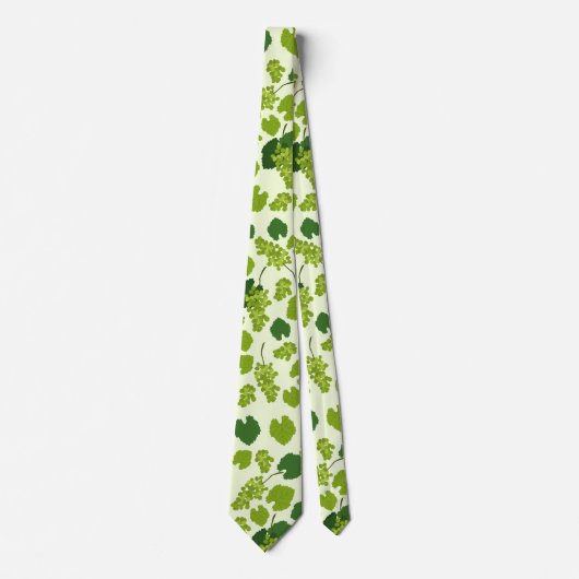 Grapes and Grape Leaves Pattern ネクタイ (正面)