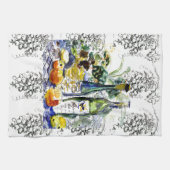 Grapes&bottles キッチンタオル (横)