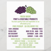 Grapes, Greengrocers Advertising チラシ (正面)