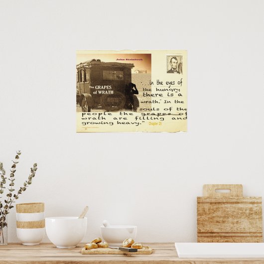Grapes of Wrath image/text ポスター (キッチン)