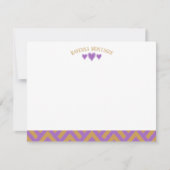 Grapevine Modern Hearts Striped Fans Note Card ノートカード (正面)