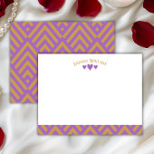 Grapevine Modern Hearts Striped Fans Note Card ノートカード