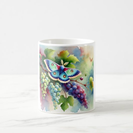 Grapevine Moth 070824AREF124 - Watercolor コーヒーマグカップ (中央)