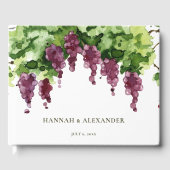 Grapevine Vineyard Wedding Guest Book Keepsake ゲストブック (正面)