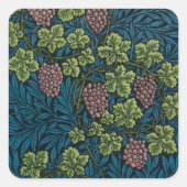  Grapevines with clusters of pink grapes  スクエアシール (正面)