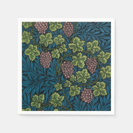  Grapevines with clusters of pink grapes  スタンダードカクテルナプキン