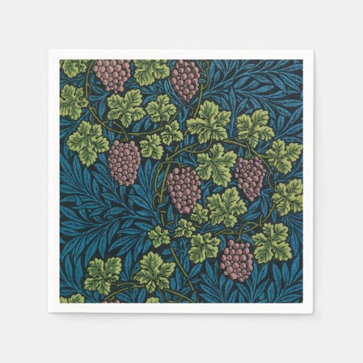  Grapevines with clusters of pink grapes  スタンダードカクテルナプキン (正面)