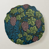  Grapevines with clusters of pink grapes  ラウンドクッション (裏面)