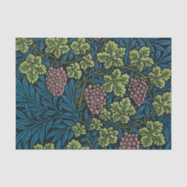  Grapevines with clusters of pink grapes  薄葉紙