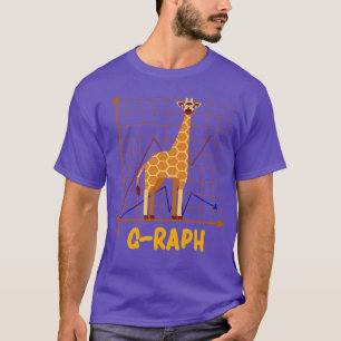 GRaphおもしろい Giraffeアートラブアニマルメンズウィメンズキ Tシャツ