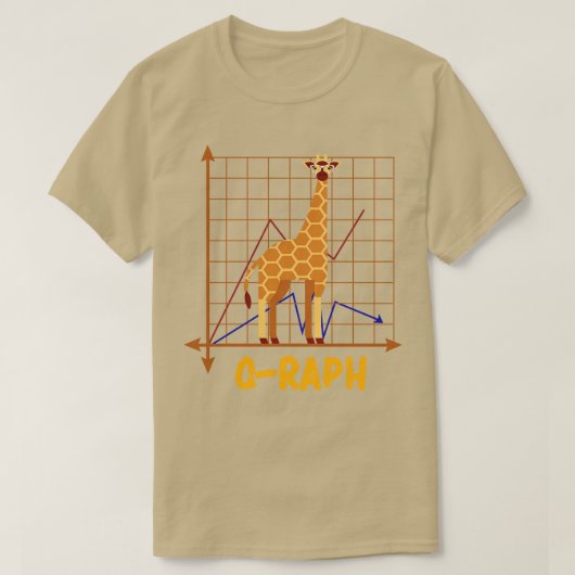 GRaphおもしろい Giraffeアートラブアニマルメンズウィメンズキ Tシャツ (デザイン正面)