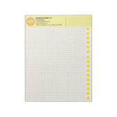Graph Paper with Logo (Inch Squares) Custom Grid ノートパッド (回転)