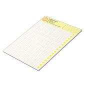 Graph Paper with Logo (Inch Squares) Custom Grid ノートパッド (アングル)