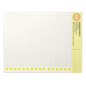 Graph Paper with Logo (Inch Squares) Custom Grid ノートパッド (正面)