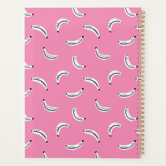 Graphic bananas - tropical fruit personalized name プランナー手帳 (裏面)