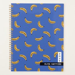 Graphic bananas - tropical fruit personalized name プランナー手帳