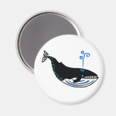 Graphic-Blue WHALE – 絶滅危惧動物 – 海青 マグネット (正面/裏面)