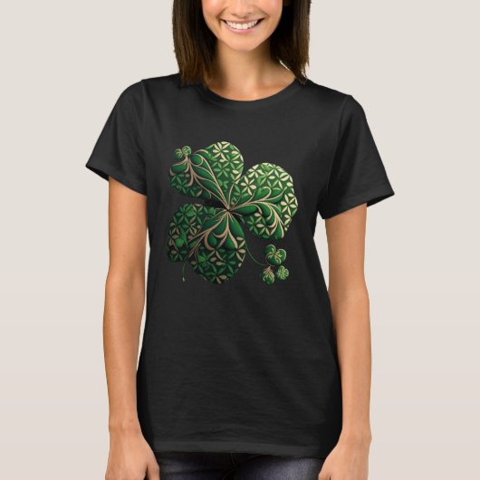 Graphic C Leaf Lucky St Patrick s Celebration Wear Tシャツ (正面)