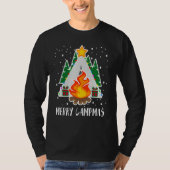 Graphic Campfire Xmas Lights  Camping Christmas Tr Tシャツ (正面)