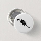 Graphic Cat Pin Adds Edge to Apparel 缶バッジ (正面&裏面)