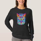 Graphic cat retro for cat  cat mother  Cat Crown Tシャツ (正面)
