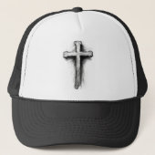 Graphic Christian Cross Trucker Hat キャップ (正面)