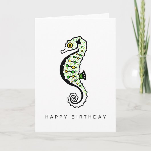 Graphic- Cute SEAHORSE - Wildlife - Marine animal カード (正面)