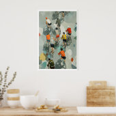 Graphic Cycling Poster - Overhead View with Speed ポスター (キッチン)