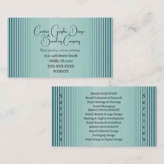 “Graphic Designer & Branding” Business Card 名刺 (正面/裏面)