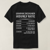 Graphic Designer Hourly Rate  Funny Digital Design Tシャツ (デザイン正面)