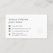 Graphic Designer Minimalist Luxury Black 名刺 (裏面)