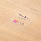 Graphic designer name scan QR code details profess アクリル招待状 (レイダウン)