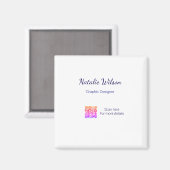 Graphic designer name scan QR code details profess マグネット (正面/裏面)