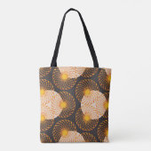 graphic floral tracery grid seamless pattern in go トートバッグ (裏面)