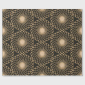 graphic floral tracery grid seamless pattern in iv ラッピングペーパー (フラット)