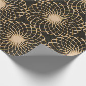 graphic floral tracery grid seamless pattern in iv ラッピングペーパー (角)