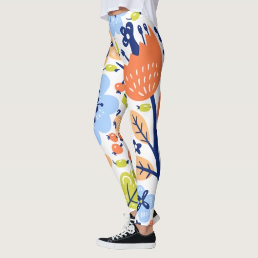 Graphic Flower Tight Leggings レギンス (左)