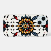Graphic Folk Art Starburst Phone Case iPhone 15ケース (裏面横)