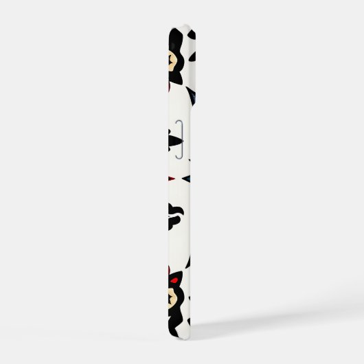 Graphic Folk Art Starburst Phone Case iPhone 15ケース (右側面)