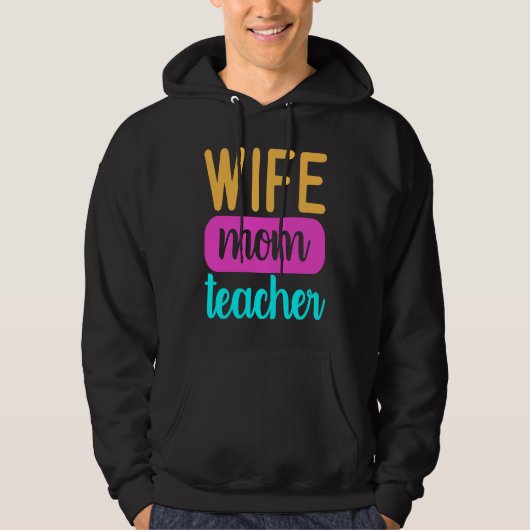 Graphic for Mama Homeschool Wife Mom Teacher パーカ (正面)