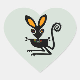 Graphic I love BILBIES – オーストラリア – 自然 – 緑 ハートシール