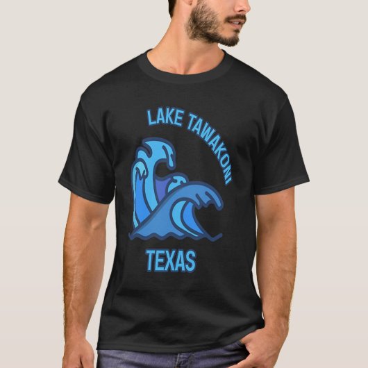 Graphic Lake Tawakoni Texas Pocket Wave Souvenir Tシャツ (正面)