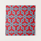 graphic lattice seamless pattern with hexagons gri タペストリー (正面)