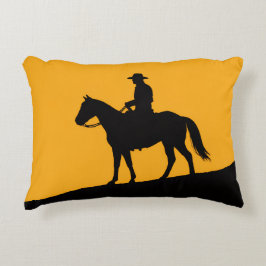 Graphic Lone Rider Tote Bag - Minimalist Western アクセントクッション