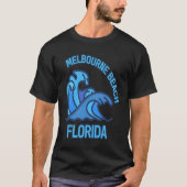 Graphic Melbourne Beach Florida Pocket Wave Souven Tシャツ (正面)