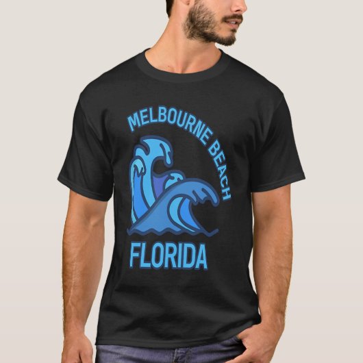 Graphic Melbourne Beach Florida Pocket Wave Souven Tシャツ (正面)